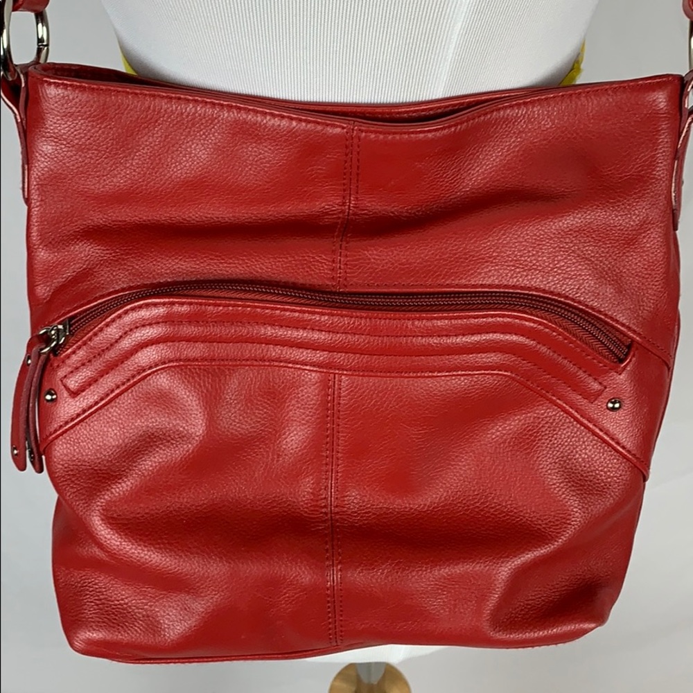 Stone & Co Red Leather Crossbody Bag - Picture 2 of 10